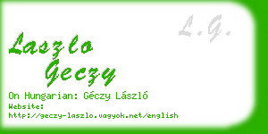 laszlo geczy business card